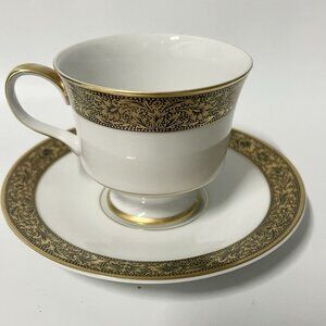 1 Vintage Sango Hampton Tea Coffee Cup & Saucer Fine China Japan Gold Rim EUC